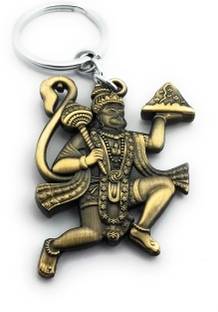 High Choice Lord Hanuman Bajrangbali with Hill Double Sided Metal Key Chain