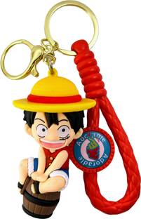 Kraft Crate Monkey D. Luffy Inspired - 2 3D Rubber Keychain | One Piece Anime Collectibles | Key Chain