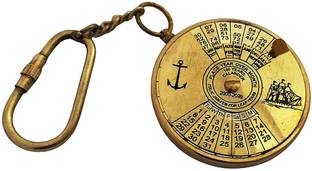 BRASS BLESSING Nautical 100 YEAR CALENDAR Keychain | SOLID BRASS | Car / Bike (38) Key Chain