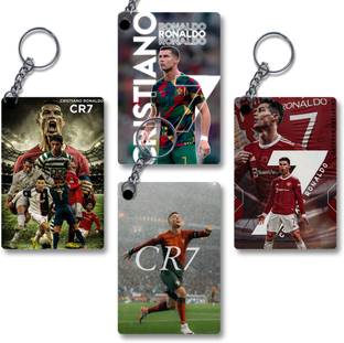 SP CRAFTS Set of 4 Cristiano Ronaldo Keychains - Perfect for Gifting Key Chain