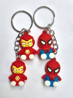 The Cozy Trinket Super Hero - IronMan & SpiderMan (Set of 2) Key Chain