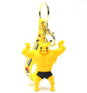 Daiyamondo Get this Body Builder Pikachu Electric Pokémon 3D Keychain Gym Lover Motivate Key Chain