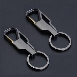 Lovetrail Car Key Chain Key Ring Business Keychain for Men, Black (Pack of 2) Key Chain