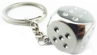 true traders True Traders silver metal dice keychain Key Chain