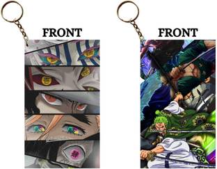 Hariyaali Enterprises LLP DEMONS OF DEMON SLAYER X ZORO IN WANO Unique Style 2 pcs Combo Key Chain