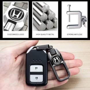 gtrp Honda Heavy Duty Stainless Steel Key Chain Compatible For New Key Chain