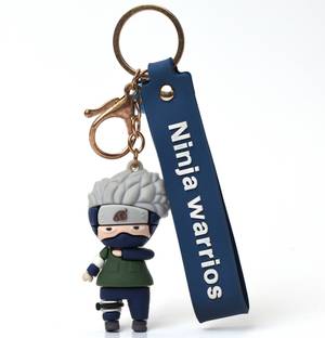 Daiyamondo Naruto Anime Kakashi Hatake 3D keychain With Long Ribbon And Small bell Key Chain