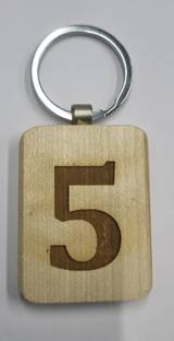 BLESSINGS 5 Number Wooden Key Chain