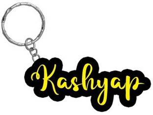 SY Gifts Kashyap Name Black Yellow Name Keychain Key Chain