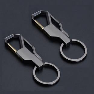 Agarwalproduct Car Key Chain Key Ring Business Keychain for Men, Black (Pack of 2) Key Chain