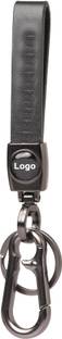 Techpro Premium Keyring with Metal and Leather finish for Bike and Cars (TVS) Key Chain