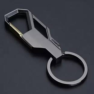 GSV Stainless Steel Car Key Ring Business for Men, Black Key Chain