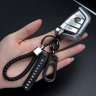 DARDRIS Anti Lost Car Keychain with Phone Number Pendant Key Chain