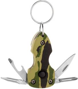 Taskin Multipurpose - Knife | Bottle Opener|Torch| Screwdriver| Key Chain Combination Screwdriver Set