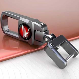 NIVIZEN Heavy Duty Metal Keychain - 360° Rotating Lock, Gun Metal Black Key Chain