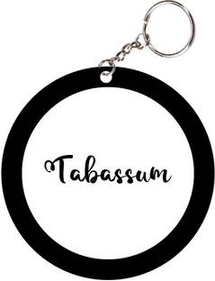 SY Gifts Tabassum Name Black Keychain Key Chain