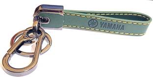 YAMAHA logo olive green colour leather with hook Key Chain