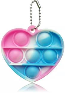 Lipzie Mini Pop It Fidget Keychain Toy – Heart Shape Key Chain