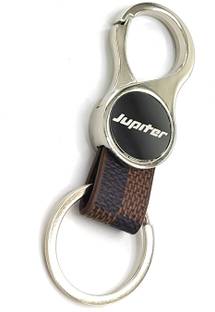 Jdp Novelty Round Shape Leather Metal Keychain for jupiter Bike Key Chain