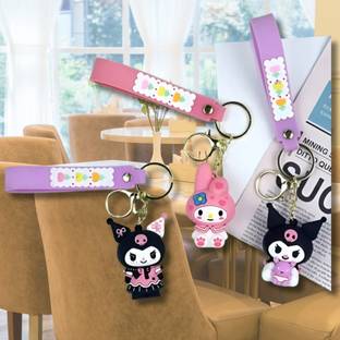 travooz Mini Kuromi Keychain – Cute & Compact Accessory for Everyday Use set of 3 Key Chain
