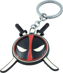 Key Era deadpool Cross Sword Shield Key Chain