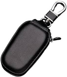 Augen Car Key Chain Holder Zipper Bag Remote Key (Pack of 1) Leather Key Chain