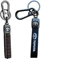 MAG BEE Styling Car Toyota (Printed & Zigsaw) Keyring Compatible with Combo Pack of 2 Key Chain
