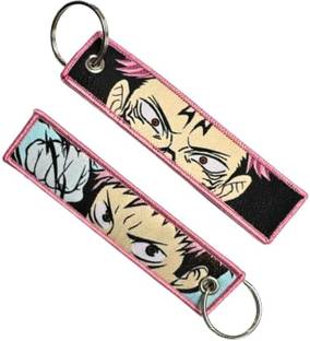 Funfob Anime Keychain Embroidered Key Tags Material (Sukuna Yuji Eyes) Key Chain