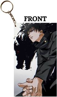 Hariyaali Enterprises LLP Jujutsu Kaisen MEGUMI CURSED WOLF B&W TYPE Key Chain
