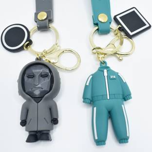 Kiditos 3D Keychain (Squid Game Front-Man & Player No 218) Miniature Key Chain