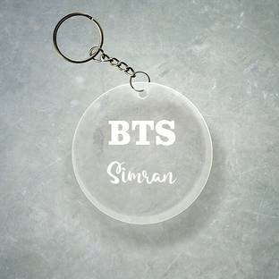 SY Gifts BTS Design With Simran Name Key Chain