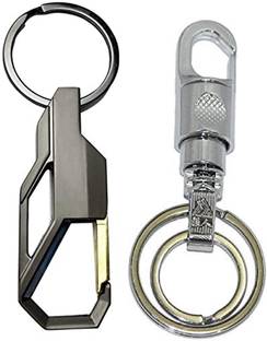 kd collections KD-635-279 Combo of Metal Carabiner Hook Keychain for Bike & Cars - Pack of 2 Key Chain