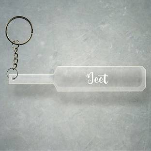 SY Gifts Cricket Bat Logo Design With Jeet Name Key Chain