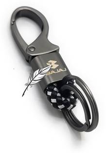 Jdp Novelty Get Anyone Random Colour of this Zinc Alloy Fob Leather Sturdy Metal Bajaj Key Chain