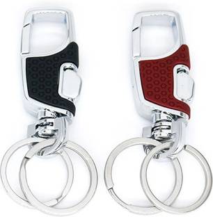 ECSTASY 0MUD 2-Metal-Plastic Locking Premium quality For Office & Home Locking Key Chain