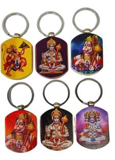 BLESSINGS Set Of 6 Assorted Hindu God Key Chain