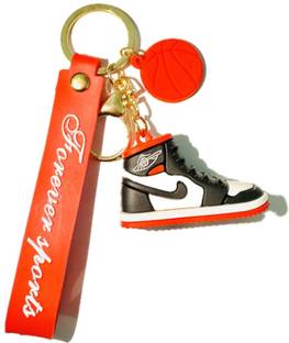 SRG Nike Jordan Shoe Keychain with Strap Keyring Key Chain