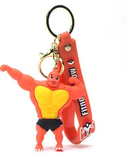 Daiyamondo Get this Body Builder Charmander Fire Pokémon 3D Keychain For Gym Lover Motivate Key Chain
