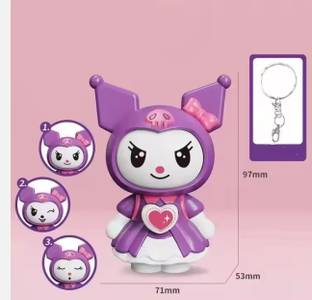 posxo cute Kuromi face changing keychain pack of 1 Key Chain