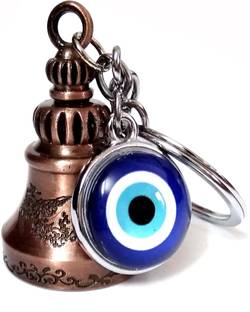 Meeko.com Guardian Bell Keychain with evil eye keychain for men women and boys Key Chain