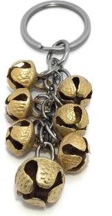 Key Era Brass Bell Indian Gunghroo 7 Pc Joint Key Chain