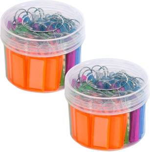 FRKB Pack of 100 Multicolor Plastic Keyring and Keychain with Name Tag Labels Key Chain