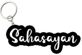 SY Gifts Sahasayan Black White Name Keychain Key Chain
