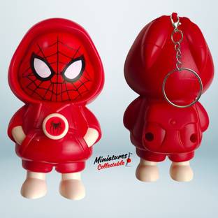 Miniatures Collectable Spiderman Face Expression Changing Keychain – Super Cute Key Chain