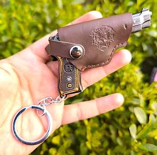 OFM Tactical Defender Metal Gun Keychain with Holster Gross Fire Key Chain