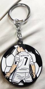 mik RONALDO 7 FOOTBALL PLAYER 360 DEGREE ROTATE PREMIUM METAL Key Chain