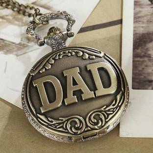 gtrp DAD-IN-BLOCK Metal pocketwatch Numeric Clock dial Keychain Key Chain
