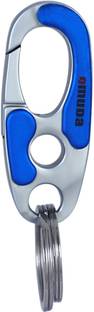 Techpro Omuda Premium Hook Locking Heavy Metal key ring for Bikes,Cars M- 3752 Blue Key Chain
