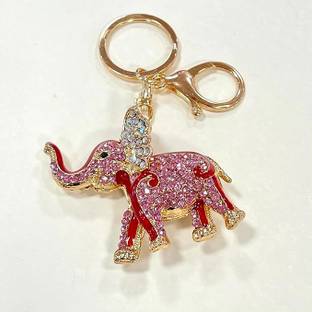 JITAHARAY Women Crystal Purse Charms Elephants Keychain Key Chain