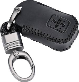 कांटैक्ट्स Soft Leather Car Key Cover Compatible with Maruti Suzuki 2 Button Smart Key With की चेन